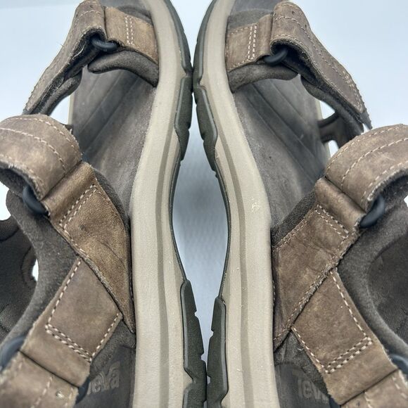 Teva Mens Langdon Sandals Brown 3 Strap Mens Size 9 Waterproof Leather 1015149 - Picture 9 of 13